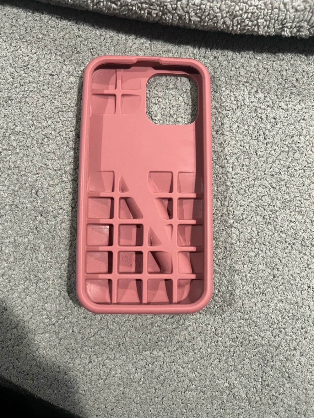 RHODE Coral Pink Silicone Phone Case with Grip Strap